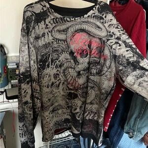 Xtreme Couture Affliction Longsleeve Thermal Shirt 3XL